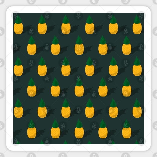 TROPICAL PINEAPPLE FRUIT PATTERN Sticker by artistic-much